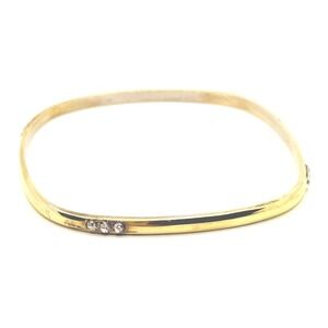 Vintage Soft Radius Square Bangle‎ Bracelet with Rhinestones
